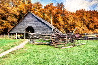 Mountain Barn Painting
